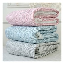 바숨 시어서커 쿨 여름카페트 겸 침대패드 패드, 심플라인 카페트 SS/ 그레이