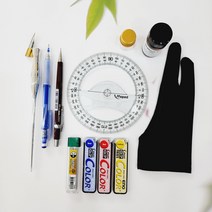 영문캘리그라피 스타터 키트 기초세트, 파일롯 컬러샤프 0.7mm 레드, 닛코g 무광, 오블리크 Golden sunshine