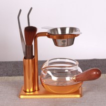 엔틱 레트로 차내리는 도구 거름망 티인퓨저 거치대 황동 차거름망 유리 티 스트레이너 공티백 스테인리스, M