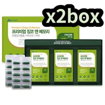 중외제약 징코앤메모리 뇌영양제 머리좋아지는약 2box 부모님 기억력개선 건강기능식품 머리좋아지는음식