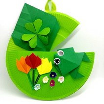 [종이종이]종이접기패키지 방문걸이 수납통 개구리 연꽃잎 만들기세트 5인용