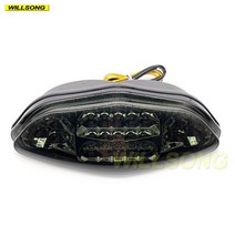 스즈키 DL650 DL1000 V-STROM LED 리어 테일 브레이크 라이트 턴 신호 통합 램프 깜박이 오토바이 액세서리 조명, 01 Smoke