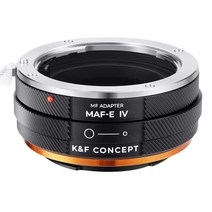 [신형] K&F Concept 렌즈 마운트 어댑터 MAF-E IV 매뉴얼 포커스 소니(미놀타) A마운트 렌즈 → 소니 E마운트 장착 광택 마무리 반사 방지 무한원 실현 [메이커 직영점]