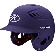 Rawlings R16 Velo 야구 배팅 헬멧 시니어 매트 퍼플, Senior