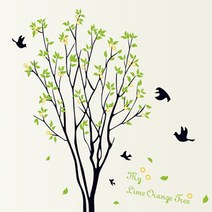 젤리펀트 인테리어 집꾸미기 포인트스티커, 라임오렌지나무