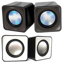 QNIX USB 컴퓨터스피커 PC 스피커, 화이트, QS-1000U