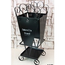 하트 우산꽂이/슬라이딩 물받이부착/국내산, 검정색