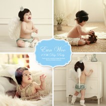 생일 첫돌 돌잔치 현수막제작 플랜카드 배너, 포토라이닝(B254)/ 블루
