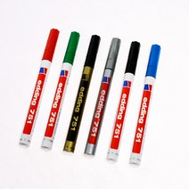 에딩 에딩e-751 페인트마카 1.0~2.0mm 흑색 청색 적색 녹색 금색 은색 동색 백색 갈색 보라색 노랑색 주황색 하늘색 분홍색, 백색(S507017)