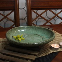 (수작업)청아한분청 쿠프접시 2호, 그린, 1개