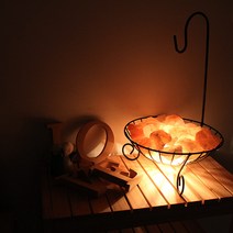 히말라야 옥받침 소금등 냄새제거 무드등, 홀드트레이, 1