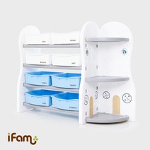 아이팜 디자인정리함 (그레이) 구성5. 정리함+코너장, 2.블루 정리함