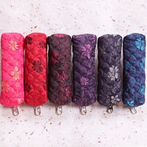 비단장이 전통 비늘누비 도장지갑, 꽃분홍