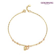 골드팡 14k 18k 핑퐁하트볼 발찌