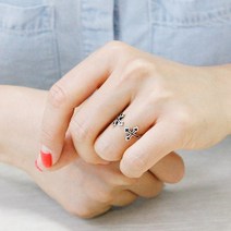 바이진주리본 클로버티티실버SR 실버 반지