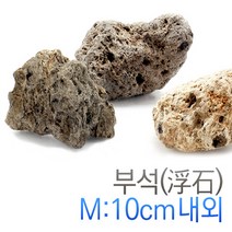 부석(浮石) PUMICE (나사 낚시줄 1m포함) X 2조세트, 1개, M (10cm 내외)