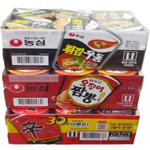 농심 컵라면 세트(신라면 6 + 오징어짬뽕 6 + 튀김우동 6), 1세트