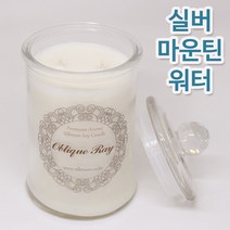 비단장이 프리미엄 아로마 소이캔들 원형기둥, 포장안함/면심지, 실버마운틴워터, 680ml