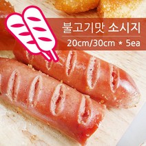 SJ스토어 소시지 20cm 30cm 독일소세지 햄 캠핑요리, 500g, 5개입