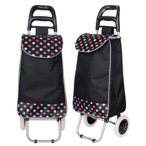 다용도 쇼핑카트 땡땡이 블랙, 1개