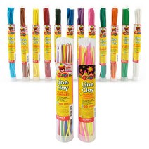 토루 라인클레이/12색/형광/야광/단색/클레이/지점토/찰흙/고무, 1통, 파랑