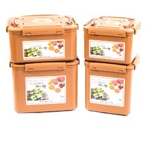 이젠 누름독 황토 진공항아리 누름통 사각 밀폐용기 김치통 3.4L-17L, 1개, 8.5L