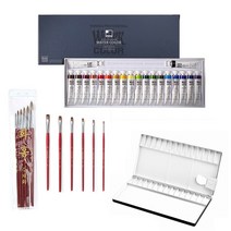 신학기 화방용품 P, 1세트, P-1(신한20색12ml전문가수채물감+흥일430전문가팔레트30칸+화홍771 6본조세트-환)