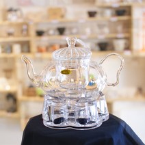 포트킹 호박티포트800ml 세트 (유리티포트+티워머), 호박티포트800ml+유리티워머, 1개, 800ml