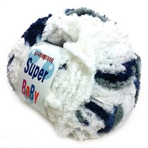 행복뜨기 슈퍼베이비 뜨개실 털실 수면실, 2237네이비회색, 1개