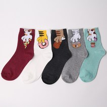 노마코 당일발송 도둑 고양이 캐릭터 양말 양말인형 패션양말