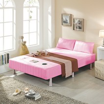 하포스 정품 단면 매트리스 침대 본넬스프링매트리스, 07_핑크, 02_높이 19.5cm(일반침대 높이)