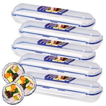 락앤락 김밥전용용기세트 - 피크닉도시락 나들이런치박스 포장케이스 플라스틱통 등산.소풍 간식 수저통 추천, 5개, 김밥용기