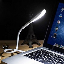 플렉시블 터치 LED스텐드 USB타입 노트북/보조배터리 조명, 플렉시블 LED 터치USB라이트[화이트], 1개