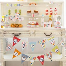 e베이비랜드 백일상 페이퍼 9종 세트_셀프백일상 패키지 100일상차림, 05_레인보우 9종 set_단품, 1세트