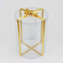 애니데이파티 돈케이크 DIY 풀세트 - 럭셔리 골드 기타파티소품, 07 돈케이크 투명케이스 + 골드리본