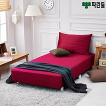 파란들 메모리폼 일체형 단면매트리스 슈퍼싱글침대, 와인(벨로아)