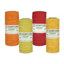 동서스토어 햄프끈 1mm(Y) 면끈 매듭공예 포장용끈 팔찌만들기, 02.옐로우(Y)_1롤