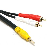 케이블마트 MACK HA01 ST3.5-2RCA 스테레오 RCA 스피커 앰프 오디오케이블, 3M, HA01 ST-2RCA고급