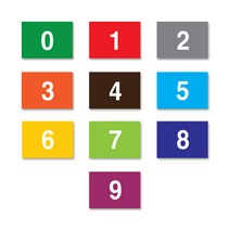 숫자띠라벨-책꽂이/도서관 도서분류 숫자 스티커, 1장, 4