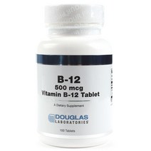 더글라스랩스 비타민 B-12 500mcg 타블렛 글루텐 프리, 100개입, 1개