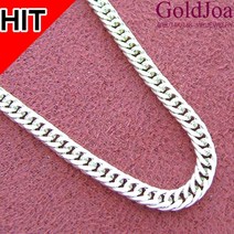 세련된 3mm 이중커브체인 실버목걸이 (41671c)