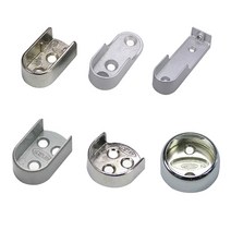 국산 옷봉 소켓 모음전/봉소켓 파이프소켓 옷걸이봉캡, 롱소켓 Ø16 니켈, 2개