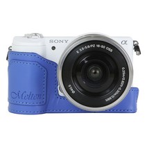 Melten 소니 A5000 A5100 가죽 속사케이스, 가죽속사(코발트블루_B타입)_A5100/A5000, 1개