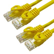 Pack_대원 CAT6E 기가비트 랜선/랜케이블 5M 옐로우 2개, 2개입