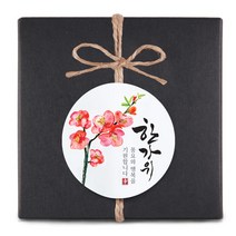 [인디케이] 한가위 매화꽃 원형 라벨 10개