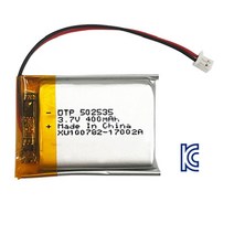 DTP 리튬폴리머전지 502535-PCM(3.7V 400mAh)51021RR 충전지, 1개
