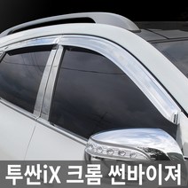 경동 투싼ix (09.8~15.02) 크롬 썬바이져/썬바이저 K-711 차량용썬바이저, 단품