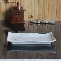 수려한2 직사각 생선접시 1호, 화이트, 1개