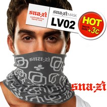 SNAZI 겨울용 멀티마스크 SN LV02 GY, SNAZI SN LV02 RDBK
