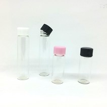 미니 유리스킨용기, 10개, 5ml 분홍캡